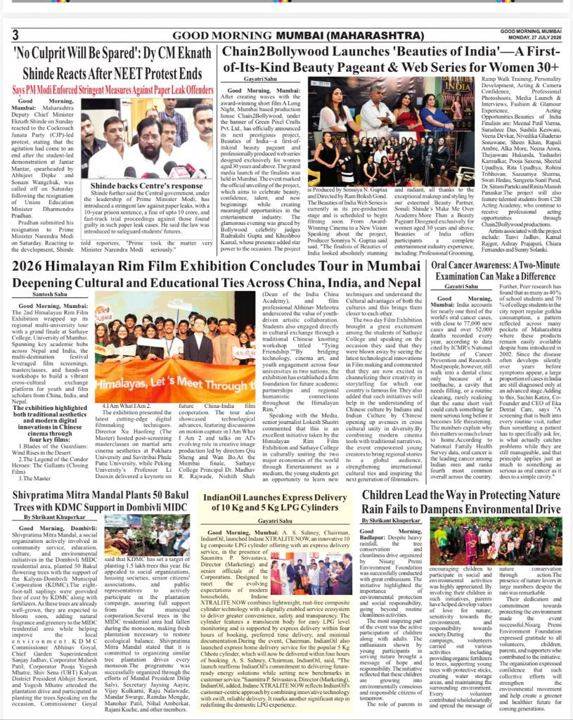 Good Morning Mumbai – Beauties of India coverage